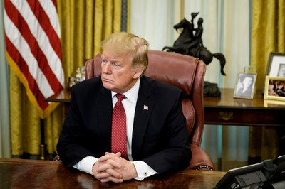 Tổng thống Donald Trump ở Nhà Trắng hôm 31/1/2019